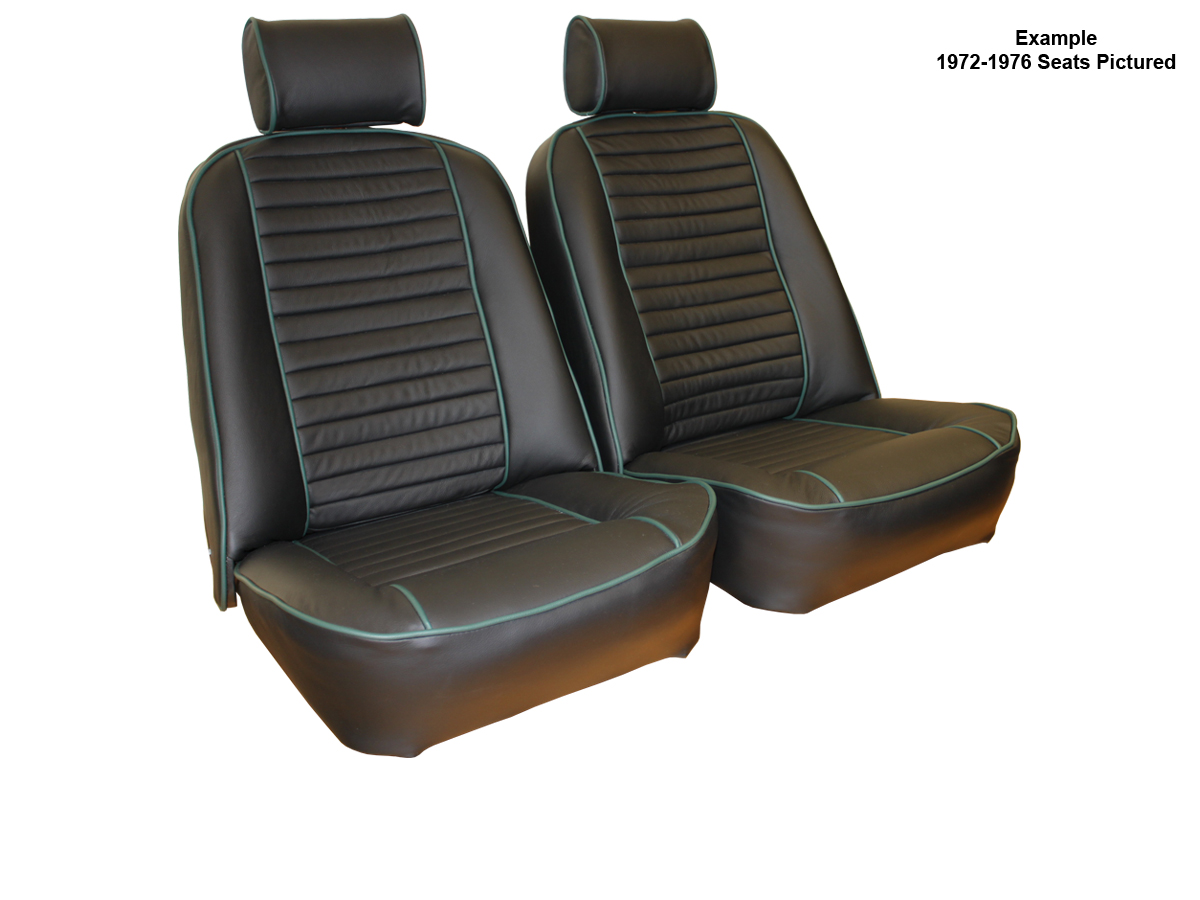 Triumph TR6 1969-1972 Leather-Faced Seat Covers - Prestige Autotrim Products Ltd
