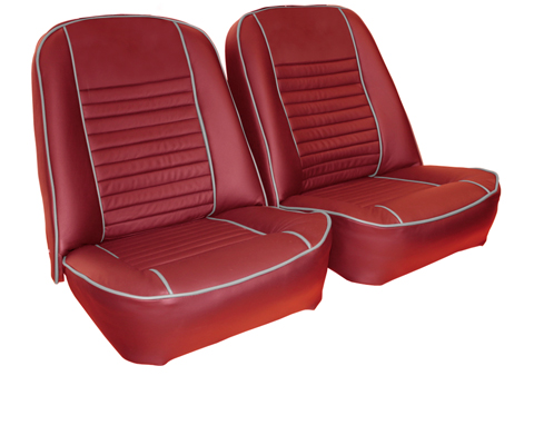 Triumph TR6 1968-1969 Leather-Faced Seat Covers - Prestige Autotrim Products Ltd